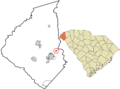 Oconee County South Carolina incorporated and unincorporated areas Newry highlighted