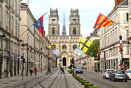 Orléans, pavoisement pour les Fêtes de Jeanne d'Arc 2017