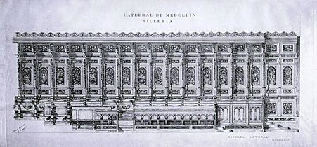 Plano de la Silleria Catedral de Medellin-Giovanni Buscaglione