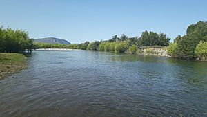 Archivo:Rio Ñirihuau afluente de la cuenca del Río Limay, demarca el límite departamental entre los departamentos de Bariloche y Pilcaniyeu en la provincia de Río Negro, Argentina