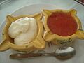 Salsa allioli y tomate rallado