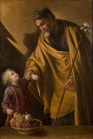 Archivo:San José con el Niño Jesús, de Sebastián Martínez (Museo del Prado)