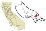 Santa Cruz County California Incorporated and Unincorporated areas Corralitos Highlighted.svg