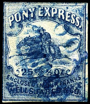 Archivo:Stamp US Pony Express 25c