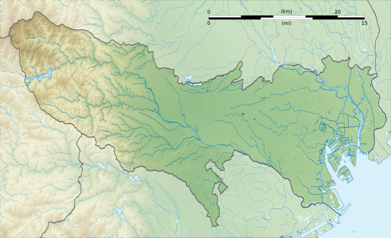 Tokyo-to géolocalisation relief