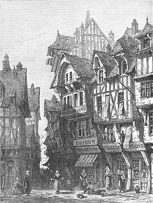 Archivo:1872-01-13, The Illustrated London News, A Street in Rouen (cropped)
