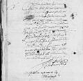 Acta matrimonial fechada en 1619 en la pedanía de Mercadillo, del municipio de Muñoz