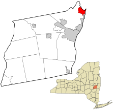 Albany County New York incorporated and unincorporated areas Cohoes highlighted.svg