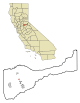 Amador County California Incorporated and Unincorporated areas Amador City Highlighted.svg