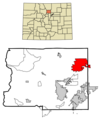 Boulder County Colorado Incorporated and Unincorporated areas Longmont Highlighted
