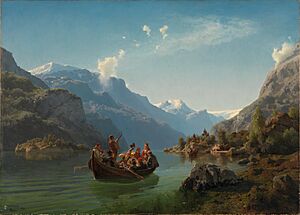 Archivo:Brudeferden by Adolph Tidemand and Hans Gude