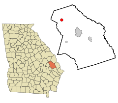 Bulloch County Georgia Incorporated and Unincorporated areas Portal Highlighted.svg