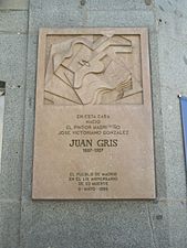 Calle Tetuán, Placa en recuerdo a Juan Gris. Madrid (3854638544)