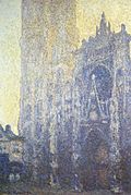 Claude Monet - Rouen Cathedral, Facade and Tour d'AlbaneI