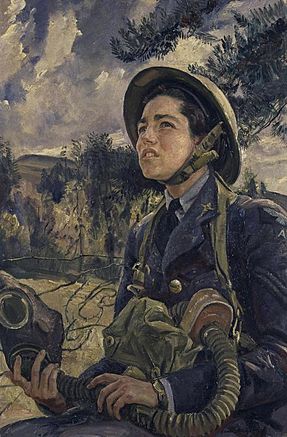 Archivo:Corporal J.D.M Pearson, GC, WAAF (1940) (Art. IWM ART LD 626)