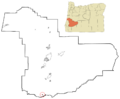 Douglas County Oregon Incorporated and Unincorporated areas Glendale Highlighted