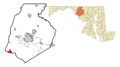 Frederick County Maryland Incorporated and Unincorporated areas Brunswick Highlighted