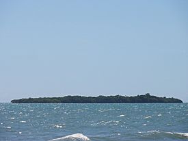 Isla del Frio, Ponce, Puerto Rico, tomada mirando hacia el sureste desde la costa del municipio de Juana Diaz (DSC05618).jpg