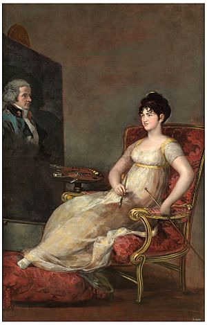 Archivo:La marquesa de Villafranca pintando a su marido