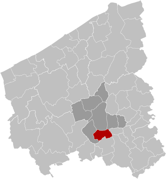 Ledegem West-Flanders Belgium Map