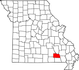 Map of Missouri highlighting Carter County.svg