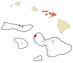 Maui County Hawaii Incorporated and Unincorporated areas Napili-Honokowai Highlighted.svg