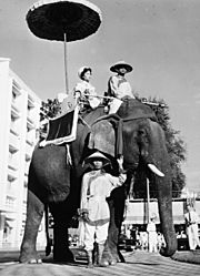 Archivo:On a sunny day in Saigon, national heroines of Viet Nam are honored with a parade of elephants and floats