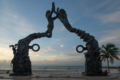 Portal Maya (El Cierre del Ciclo de la Cuenta Larga Maya) by José Arturo Tavares... in morning twilight - Playa del Carmen, Mexico - August 15, 2014 01