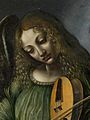 Predis, Giovanni Ambrogio de — Angel in green with a vielle, part of S. Francesco altarpiece, Milan (bust) — 1490s