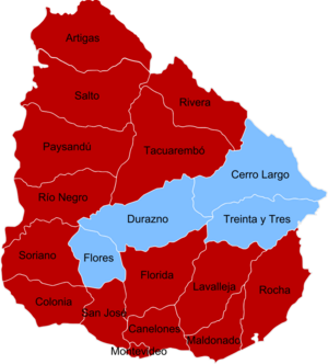 Archivo:Resultados de las elecciones al Consejo Nacional de Gobierno de Uruguay de 1954 por departamento