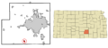 Sedgwick County Kansas Incorporated and Unincorporated areas Clearwater Highlighted