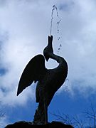 Wolf Harris Fountain, Dunedin, NZ, swan