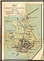 Antiguo mapa de la Isla Martín García, donde se puede observar el importante trazado ferroviario tipo Decauville que servía a las distintas dependencias