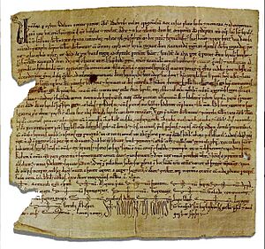 Archivo:Donació de l'Hospital i Sepulcre a Ramon Berenguer IV