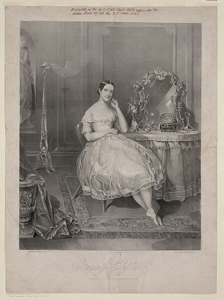 Fanny Elssler - painted from life by Henry Inman ; lith. of Endicott ; drawn on stone by Henry Ph. Heidemans. LCCN2001699627