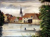 Archivo:Gammel Mølle malet af vinhandler Bock c. 1830