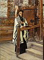 Isidor Kaufmann Lesender Rabbiner im Vorhofe des Tempels