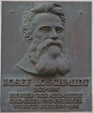 Archivo:Johann Josef Loschmidt portrait plaque
