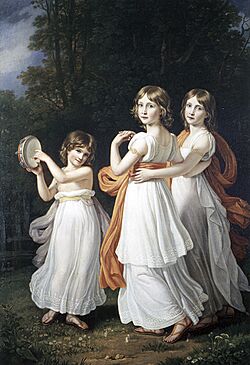 Archivo:Joseph Karl Stieler - Portrait of the youngest daughters of Maximilian I of Bavaria (Sophie, Marie, and Ludovika)