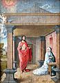 Juan de flanders, cristo appare a maria, 1500 ca