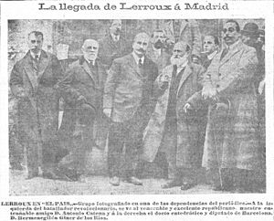 Archivo:La llegada de Lerroux a Madrid, El País