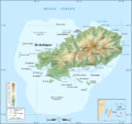 Rodrigues Island topographic map-fr