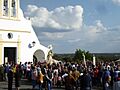 Romería de Nuestra Señora de Piedras Albas, año 2019, paseando la imagen de la Virgen