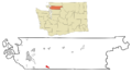 Skagit County Washington Incorporated and Unincorporated areas Lake Cavanaugh Highlighted