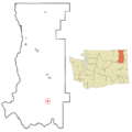 Stevens County Washington Incorporated and Unincorporated areas Springdale Highlighted