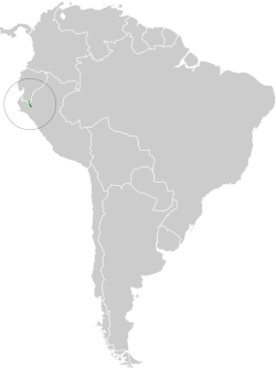Distribución geográfica del pijuí del Marañón.