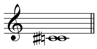 Three-quarter tone on C sharps