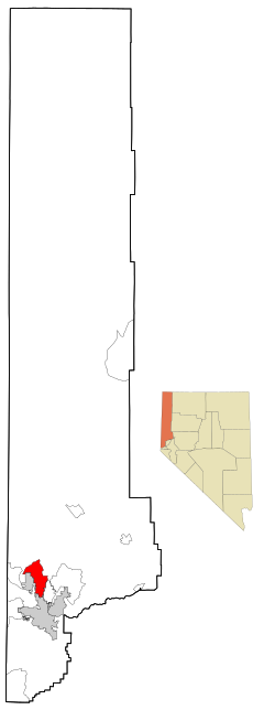 Washoe County Nevada Incorporated and Unincorporated areas Lemmon Valley-Golden Valley Highlighted.svg