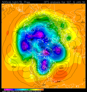 Archivo:2014 North American polar vortex NOAA map ua nhem 500p