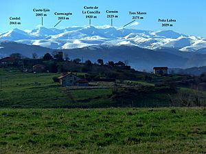 Archivo:Algunas montañas de la sierra del Cordel y del Híjar vistas desde Alfoz de Lloredo (Cantabria). Enero de 2021